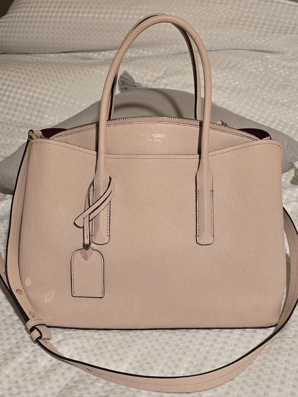 kate spade Blush Pink Leather Satchel with Detachable Strap - Picture 1 of 6